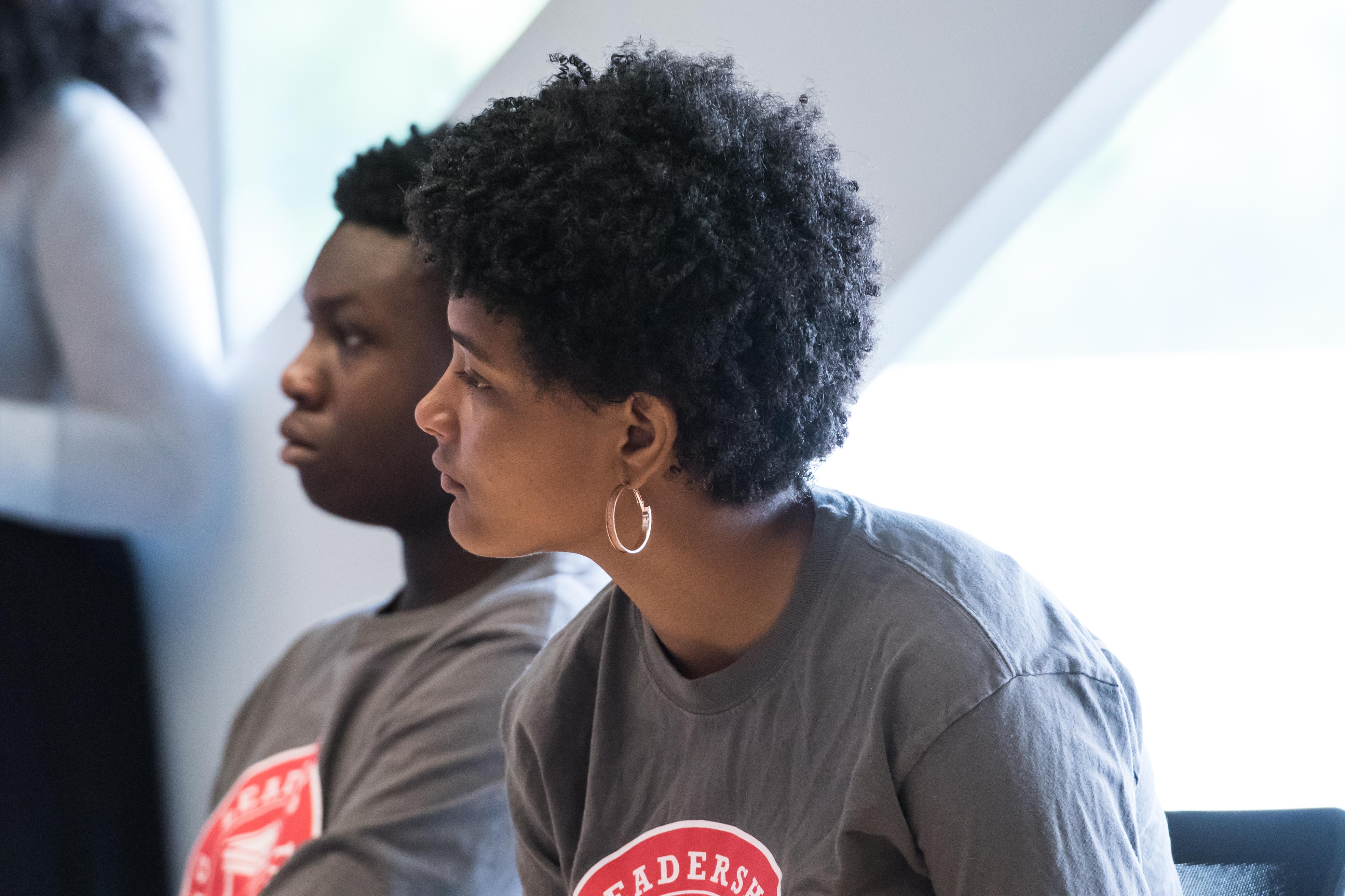 Students at the writing workshop