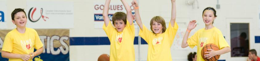 Junior Blues Participants playing Basketball