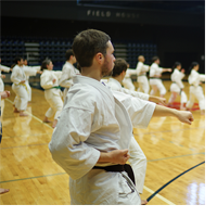 Man practicing Karate