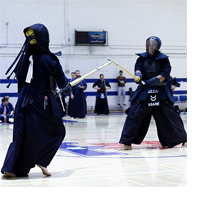 People Practicing Kendo