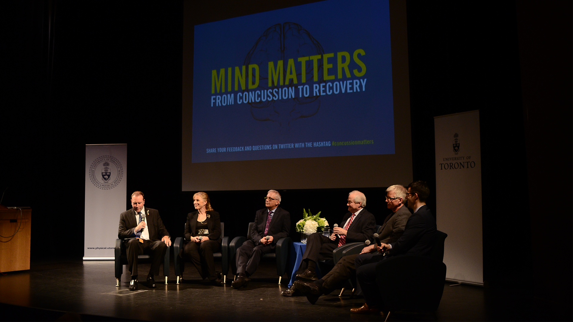 Dr. Doug Richards, Dr. Michael Hutchinson, Professor Lynda Mainwaring, Dr. Paul Comper and Don Fehr